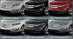 Вся Цветовая гамма Chevrolet volt Gen1 с кодами цвета